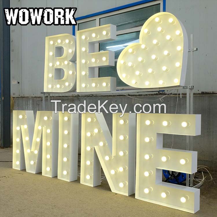 Wowork Collapsible Marquee Letter Light Balloon Letter For Wedding Party Decoration