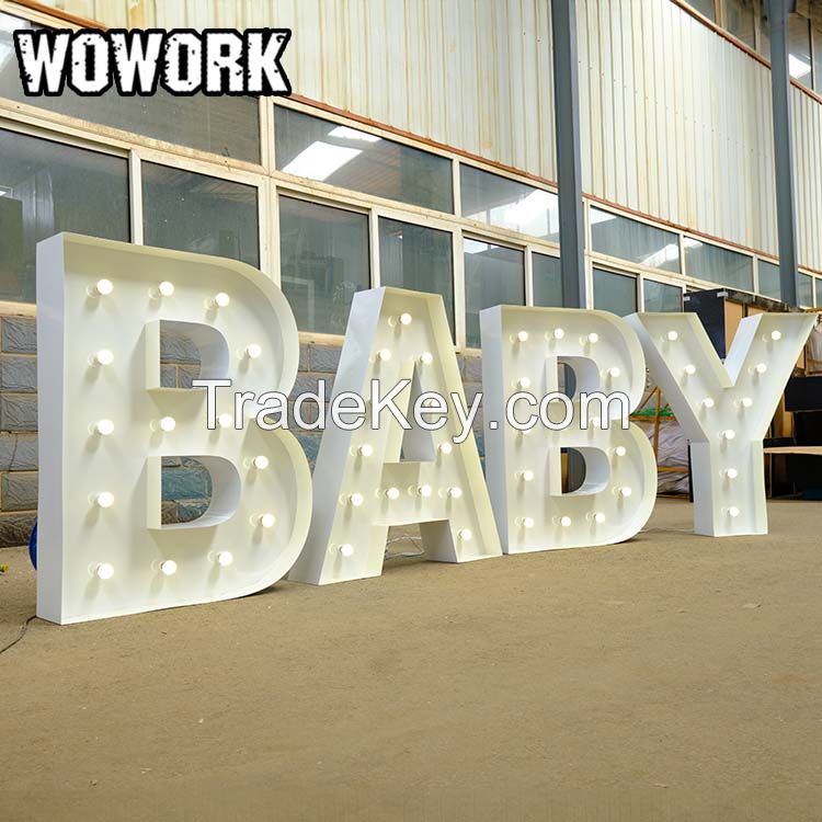 WOWORK marquee letter number light for wedding party decoration