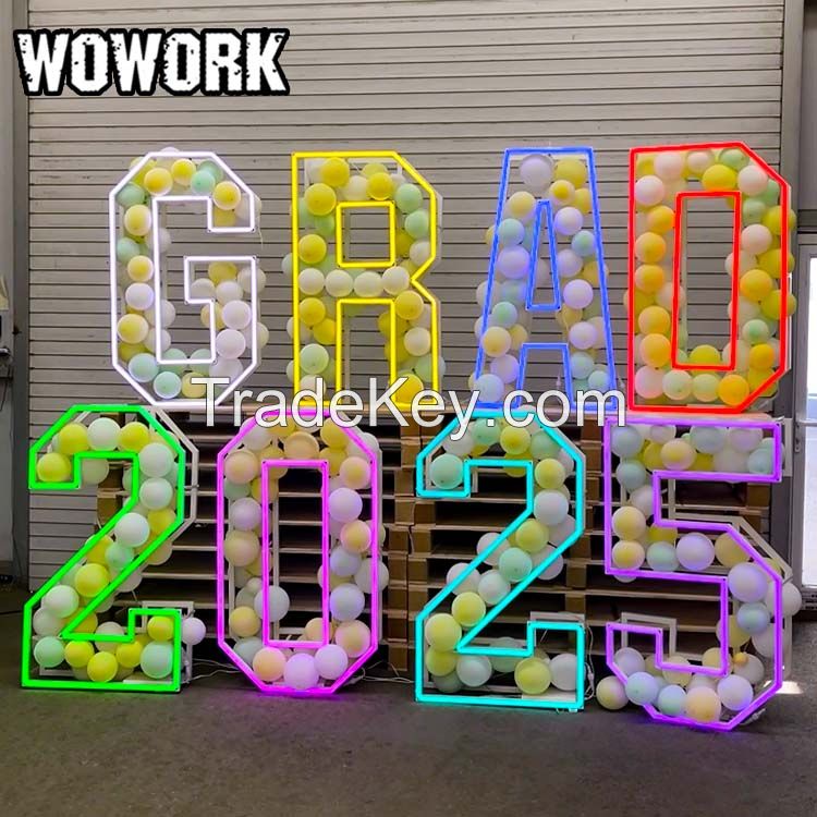 Wowork Collapsible Marquee Letter Light Balloon Letter For Wedding Party Decoration