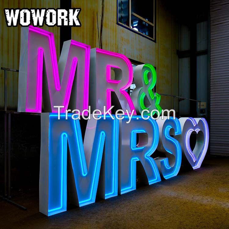 WOWORK marquee letter light balloon letter for wedding party decoration