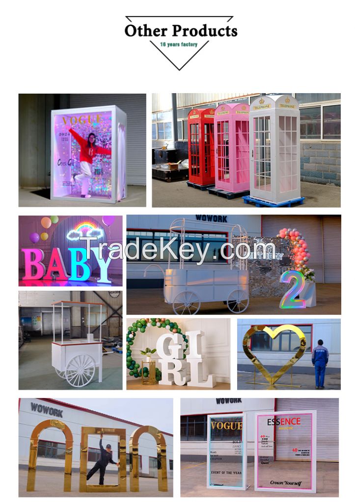 Wowork Props Event Big Giant Led 3ft 4ft 5ft Metal Marquee Letters Light For Wedding Party Event Decoration