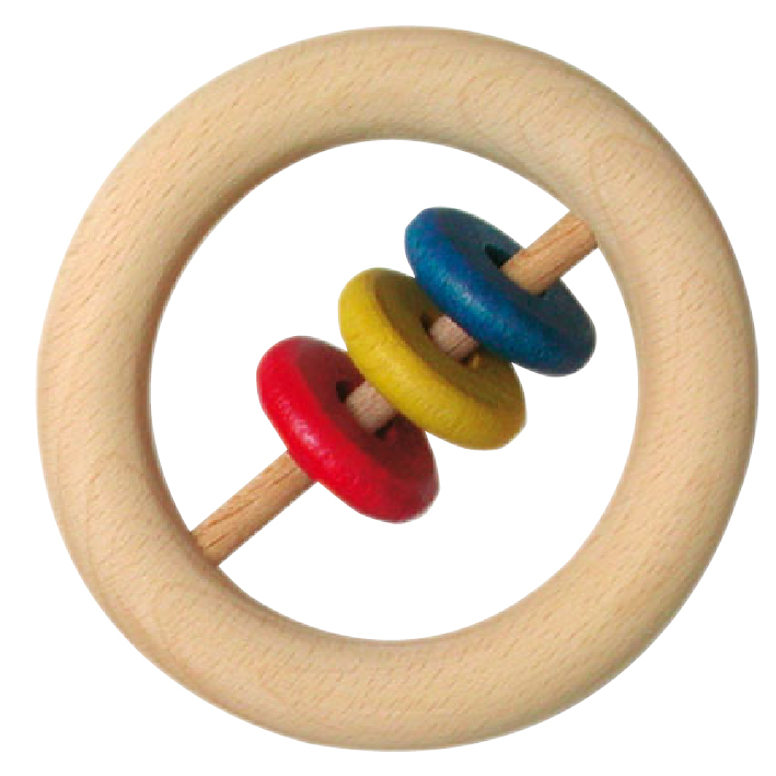 Wooden Rattle with Ring