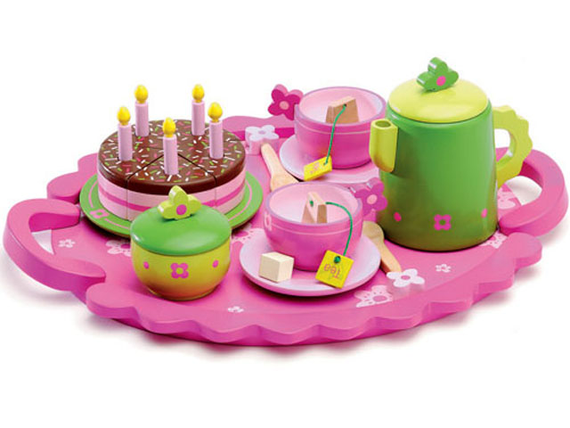 Wooden Birthday Party Tea Set