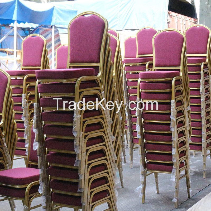 Aluminum Iron Metal Chair for Church Dining Wedding Banquet