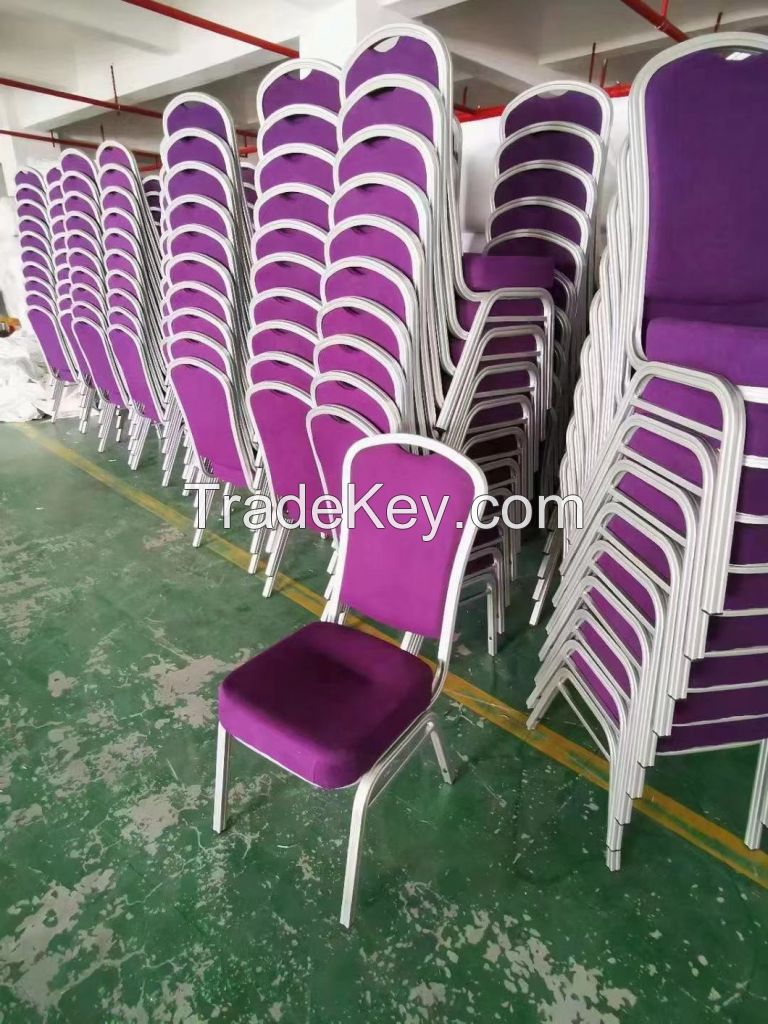 Aluminum Iron Metal Chair for Church Dining Wedding Banquet