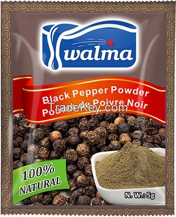 Walma Black Pepper Powder Spices 5g Nutural Spices Factory HACCP,BRC,Halal Seasoning