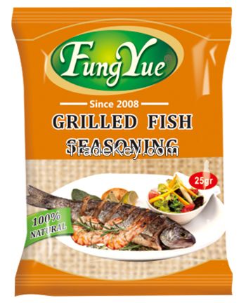 For Middle East Market FungYue Grilled Fish Blended Spices 25g Seasoning Manufacturer FDA, Halal