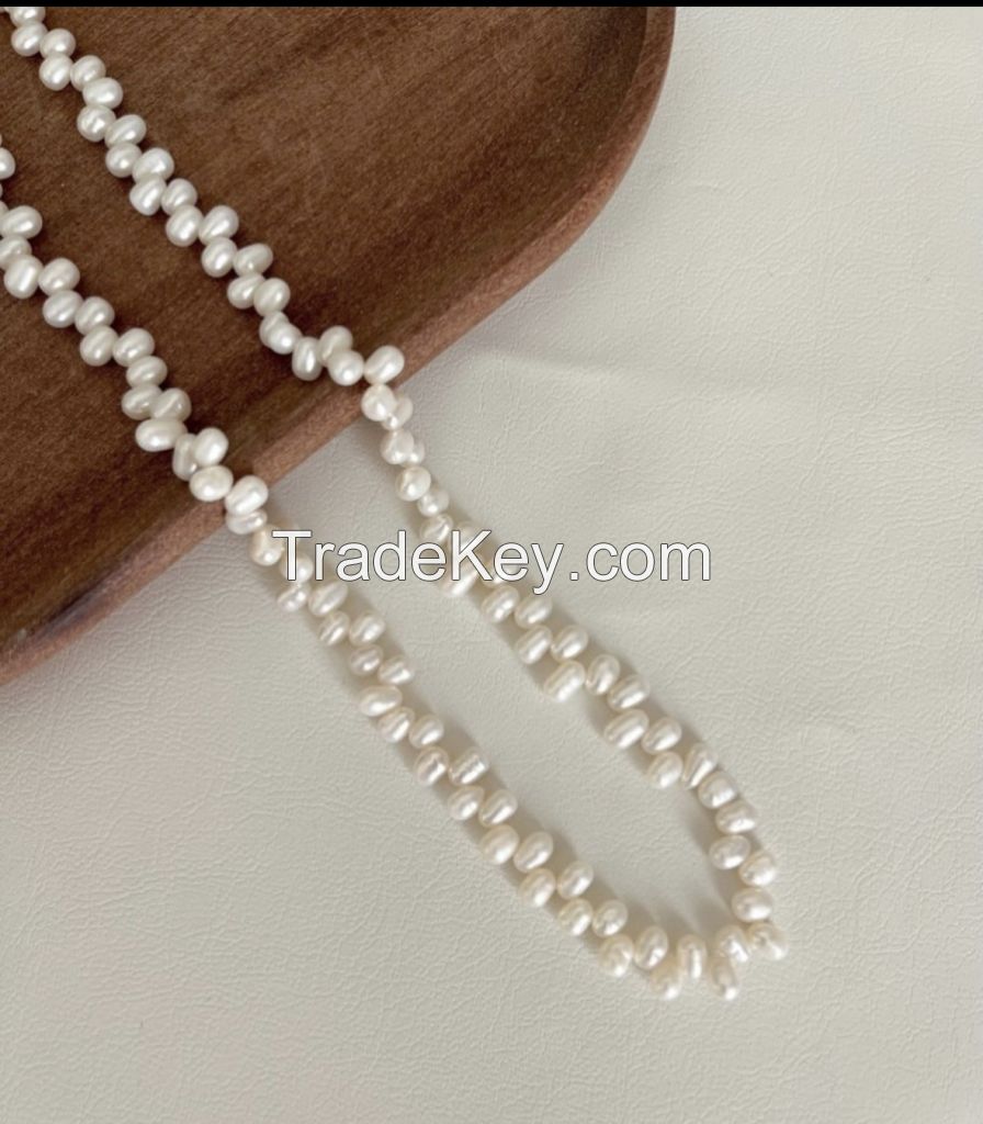 Fresh pearl real pearl necklace and accessories 