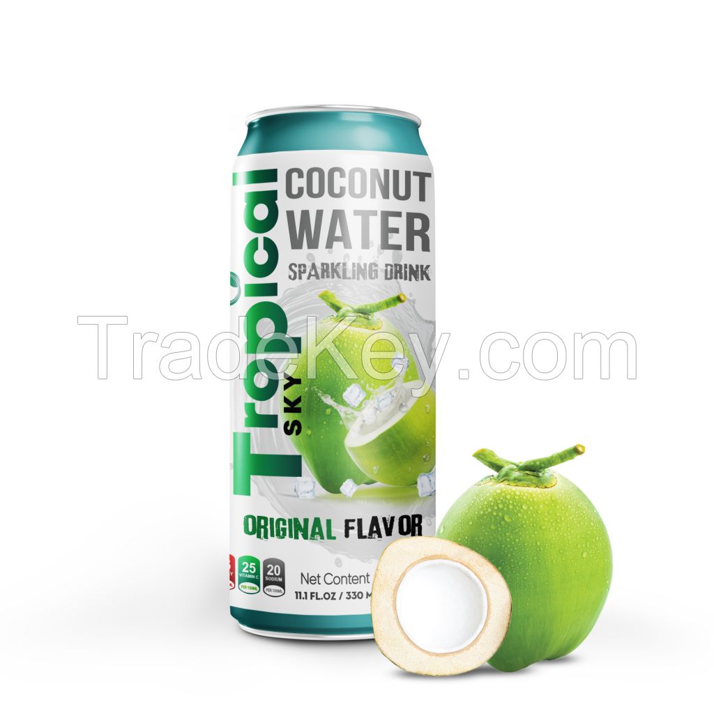 OEM/ Tropical Sky manufacturer 100% fresh coconut water Canned