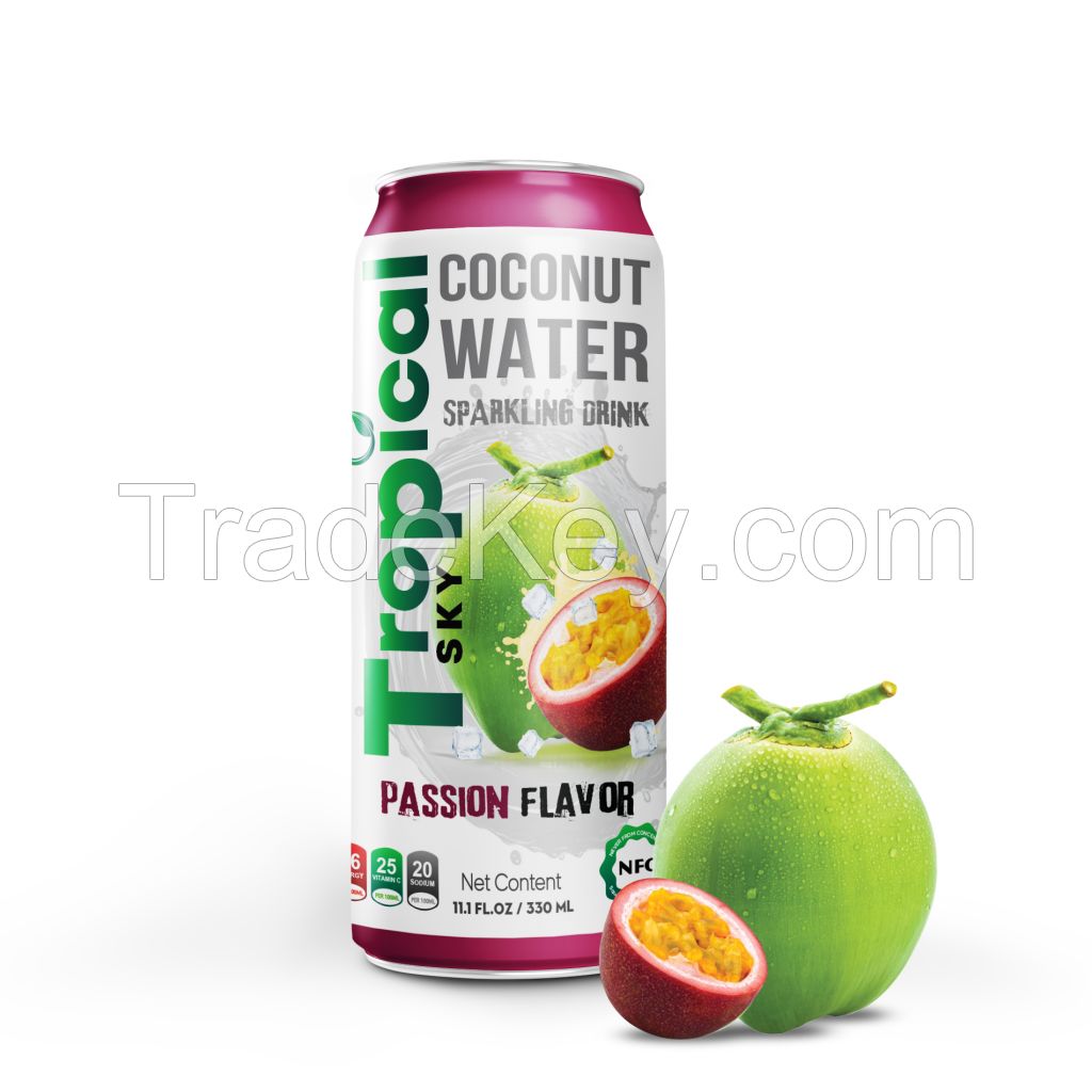 Tropical Sky 100% Coconut water mix Lime packaged 330ml x 24 pcs