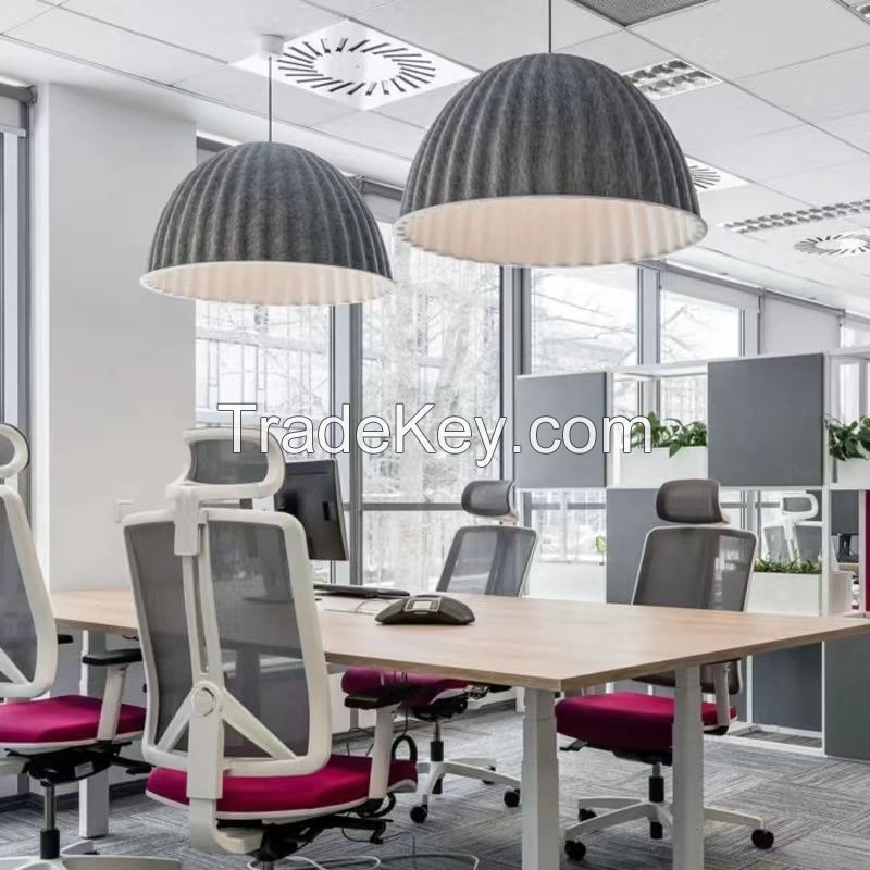 Acoustic Felt Pendant Light Fabric Sound Absorbing Suspending Felt Lamp for Open space Decoration