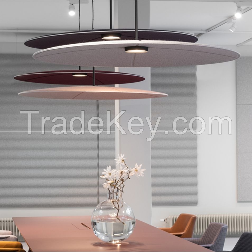 Acoustic Felt Pendant Light Sound Absorbing Fabrice Suspension Lamp PET Felt Chandelier