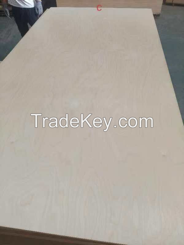 B/BB,BB/BB Grade Full Birch Plywood With E0 Phenolic Glue For Furniture