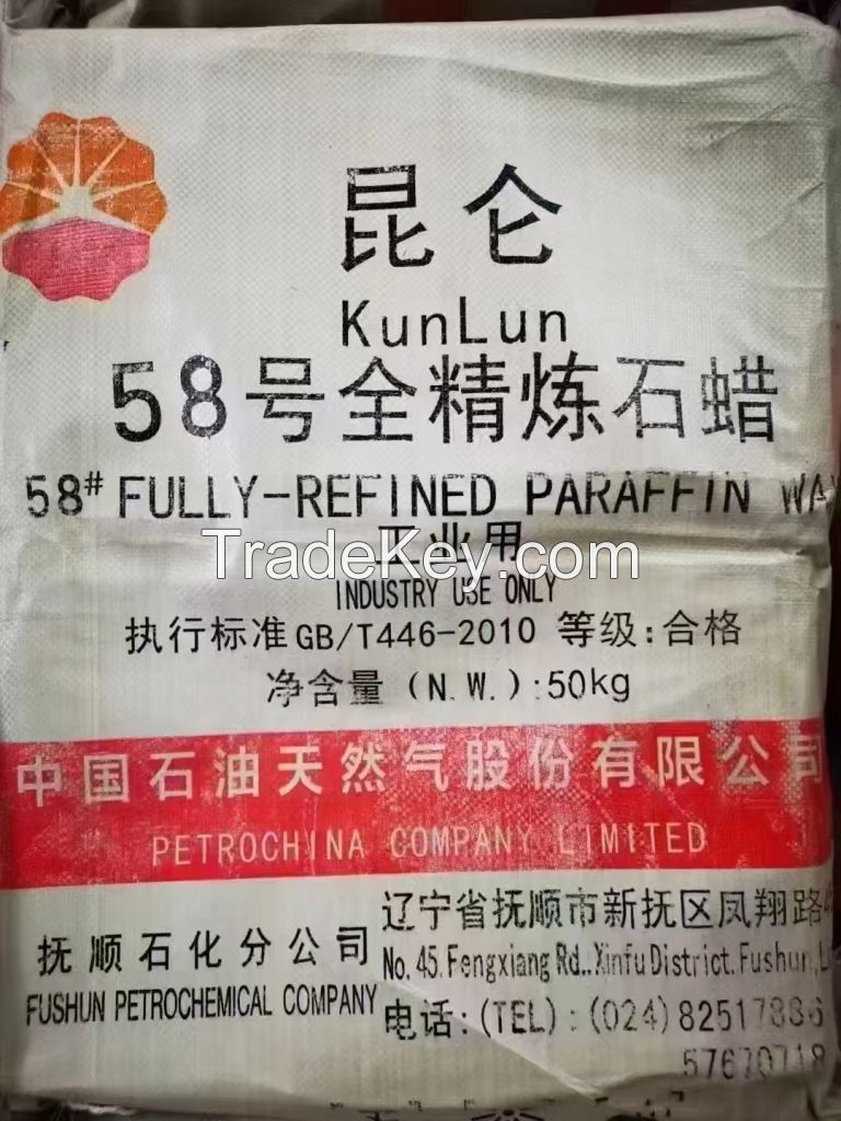 Wholesale KUNLUN 58/60 Full Refined Paraffin Wax for Candle Making & Fragrance Accessories