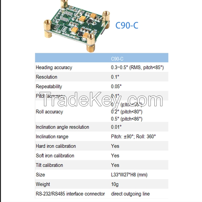 2D/3D Electronic Compass Module with Anti-Interference Magnetic Calibration for Robotics and IoT Devices
