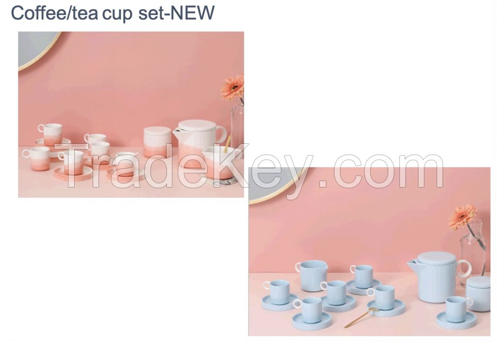 coffee tea cup set, afternoon tea cup set,