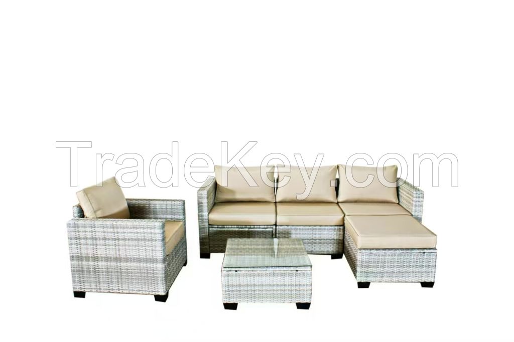 stock PE rattan sofa set, can be delivered right away, wicker garden sofa set, patio sofa set