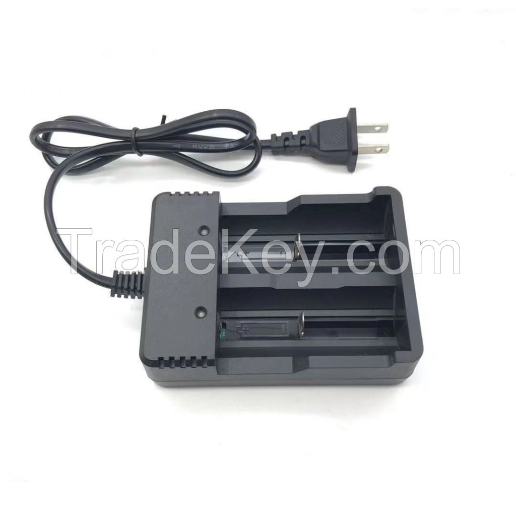 Cheap Price 2 Slots Fast Li-ion Battery Charger for Rechargeable 3.7v 18650 26650 21700 14500 16340 Batteries