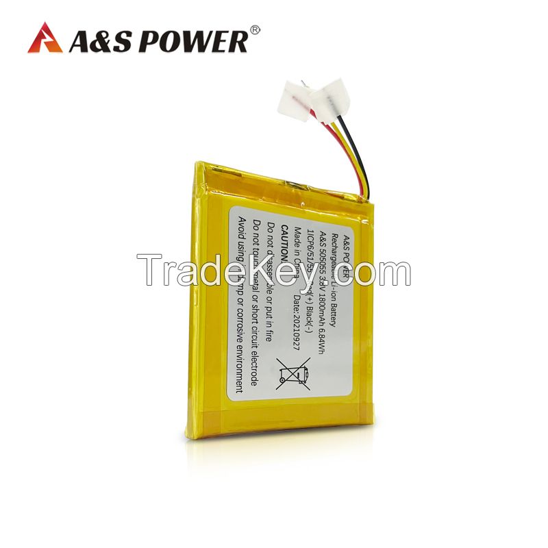 LiPo Battery AS505055 3.8v 1800mAh Rechargeable Battery
