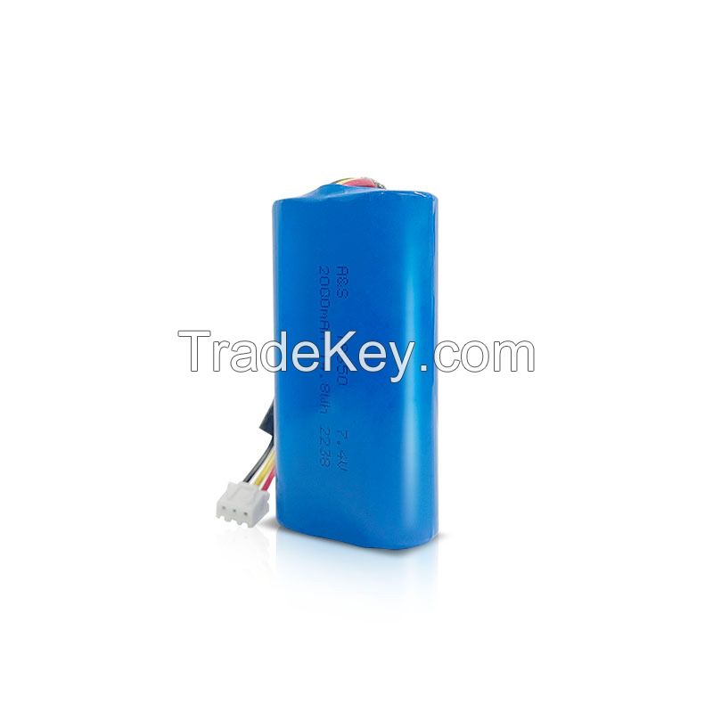 Lithium ion Battery 7.4V 2000mAh 18650 UL CB KC CE