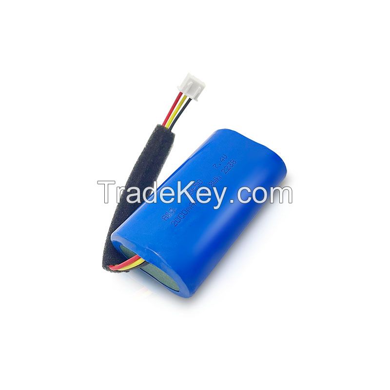 Lithium ion Battery 7.4V 2000mAh 18650 UL CB KC CE