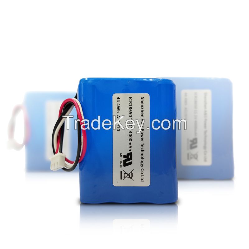 Lithium ion Battery Pack 11.1V 4000mAh 18650 UL UN38.3 CE Certificate
