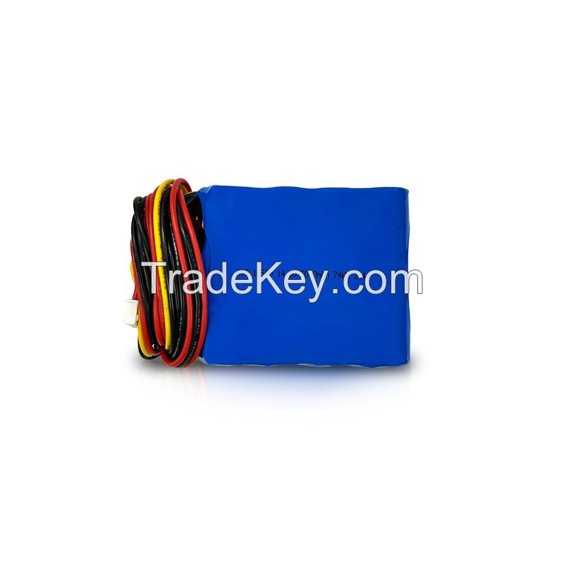 Customized Rechargeable 18650 4S2P 14.8V 5000mAh 74Wh Li ion battery pack