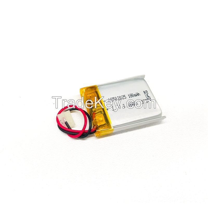 OEM Manufacturer 3.7v 180mAh Lithium polymer batteries AS502025 Rechargeable Li Polymer battery