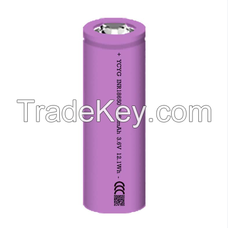 18650-3350mAh-3C Li-ion Battery Cylinder Rechargeable Lithium Battery