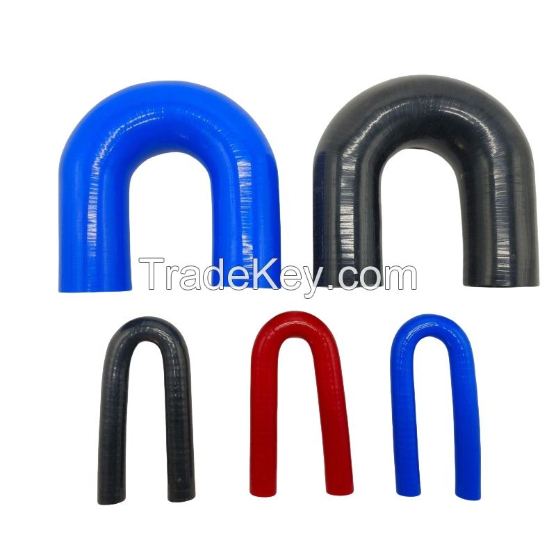 50 Silicone Air Intake Hose with 30 &amp; 90 Degree Elbow Black Rubber EPDM NBR-Custom Cutting and Moulding