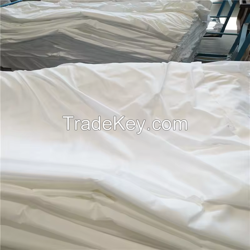 High-end bleached queen size bed sheet pillowcase hotel white pure cotton organic cotton single bed fitted sheet