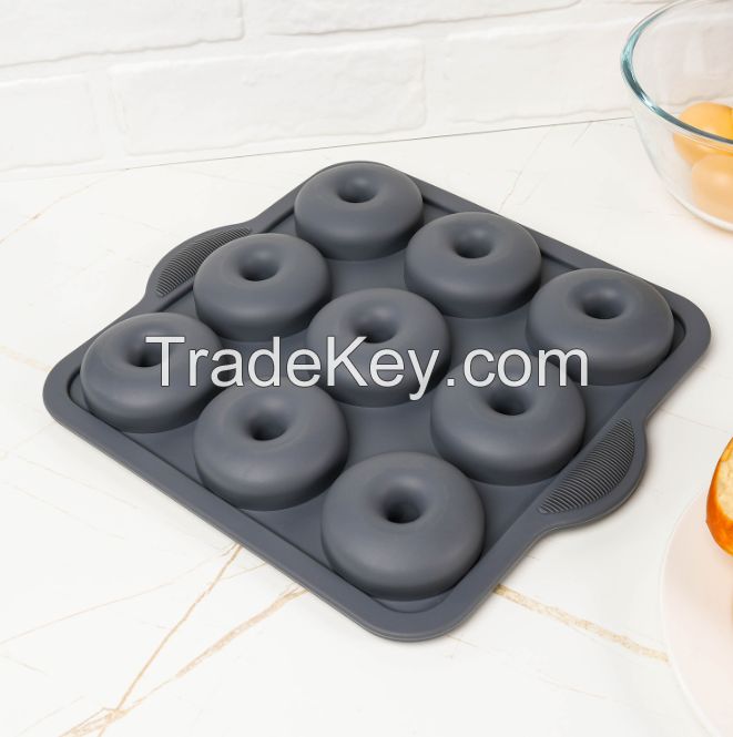 New two-colour silicone donut mould home DIY baking utensils spot wholesale oven with cake pan