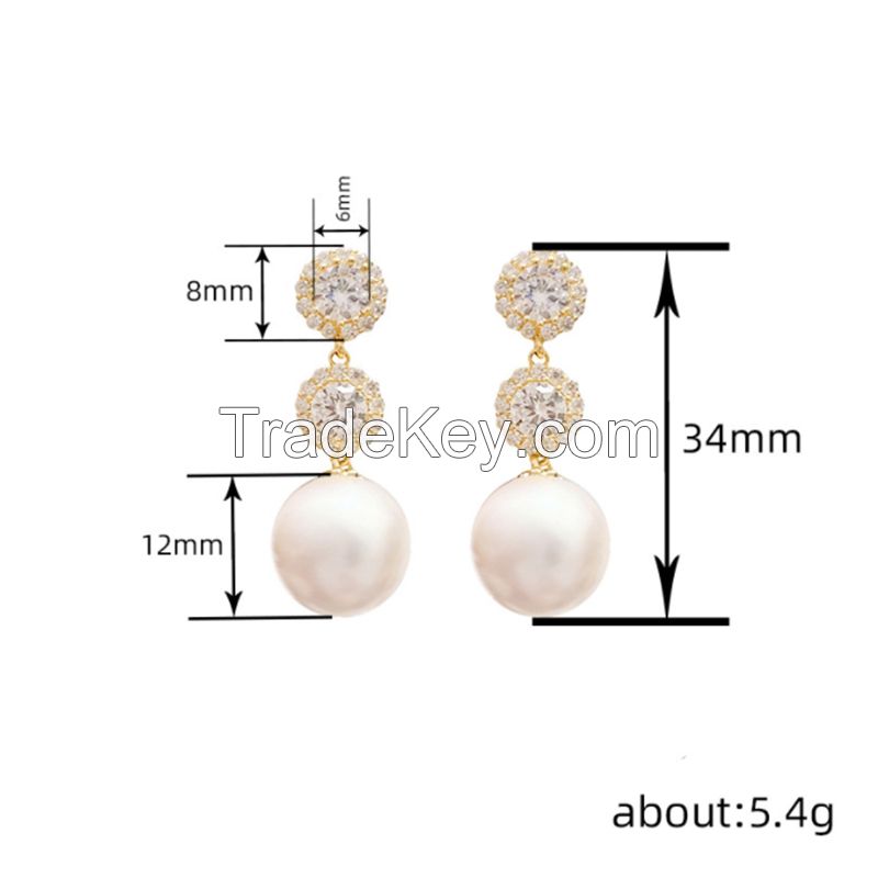 french-style vintage pearl earrings