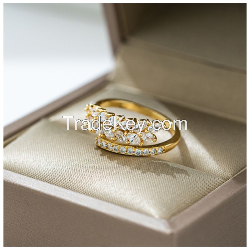 wheat ear zircon ring