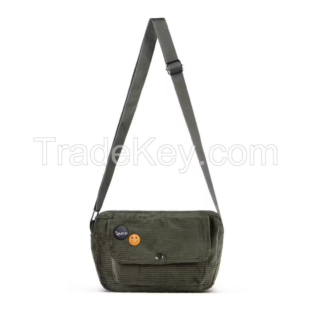 Unisex Slingbag Tapax Plain Corduroy Bag for Men and Women