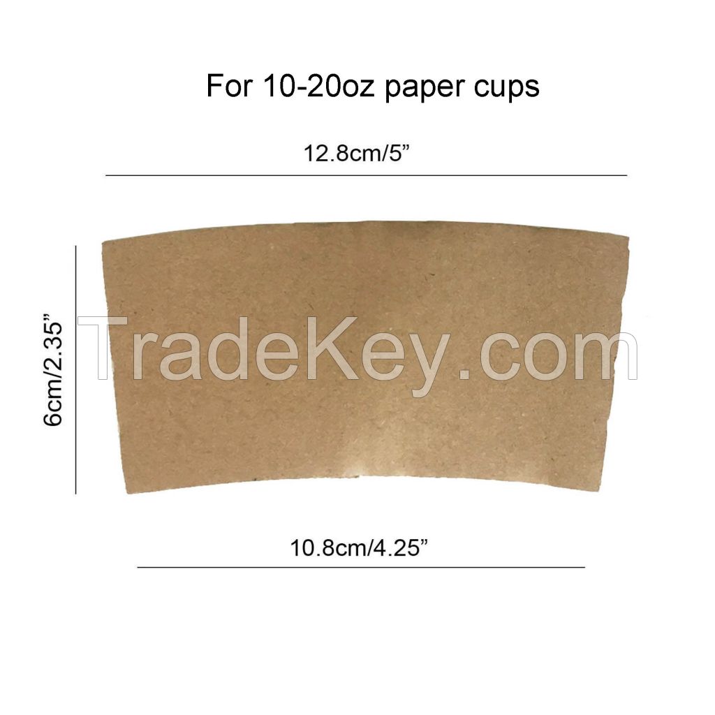 Paper cup sleeves for 8oz and 10-20oz cups