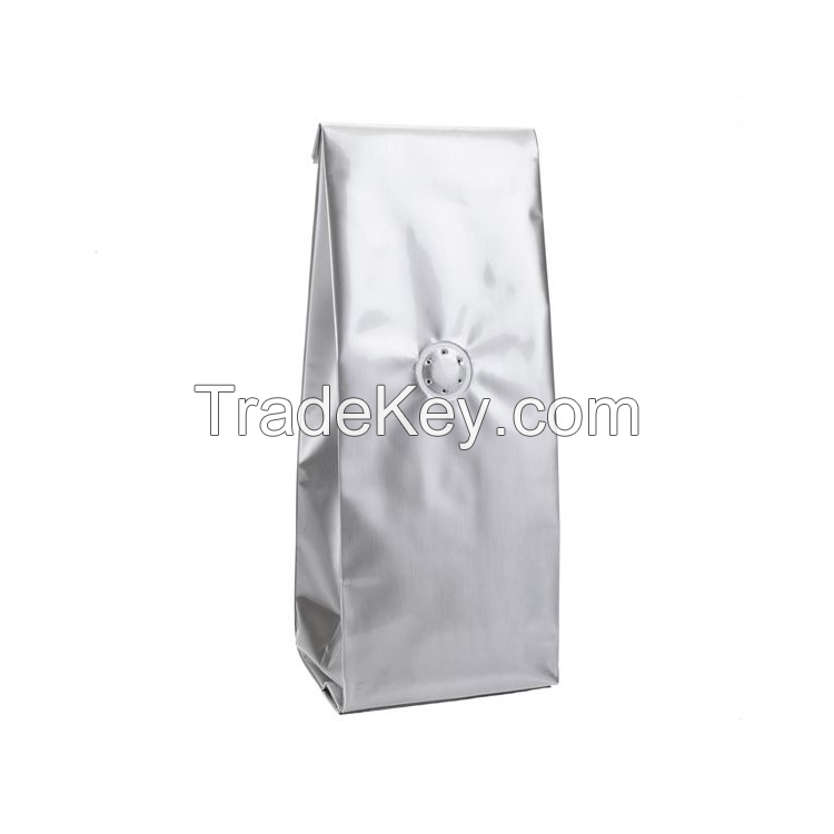 Share to  Custom Resealable 1kg 500g 250g Matt flat bottom bags coffee pouch packaging pack pouch coffee stand up pouch with zipper valve