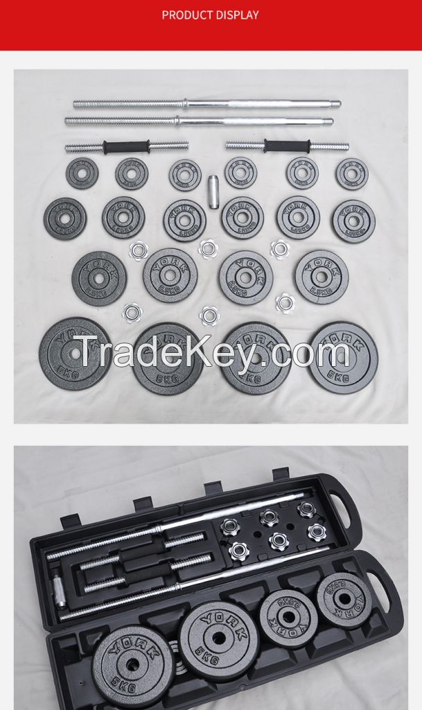 Weight Lifting 50Kg 55kg Musculation-acce Cast Iron Kit Adjustable Barbell Dumbbells Set Gym Equipment