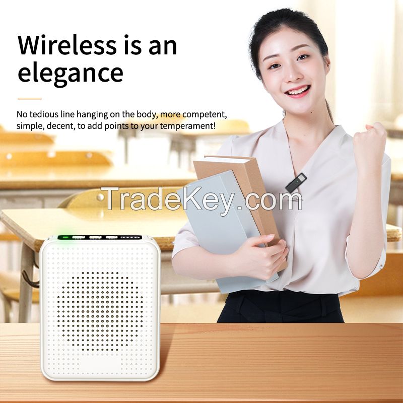 Mini Amplifier For Teacher Tutor Guide with Wireless Lavalier Microphone Portable Voice Amplifier