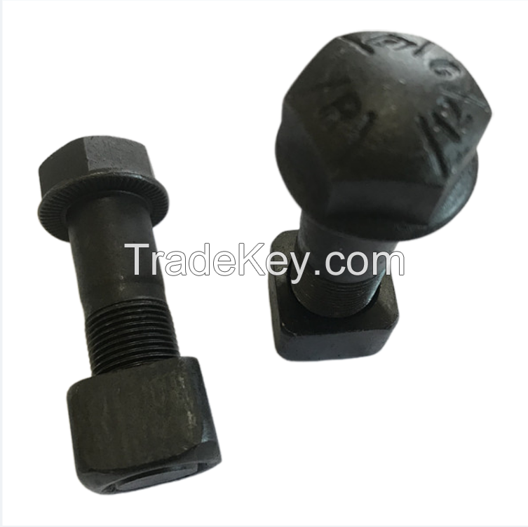 High Quality Crawler Excavator flat head track shoe bolt and nut M20X65F with good quality and better price made in China