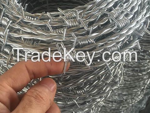 Galvanized Single Twisted Barbed Wire/Double Twisted Barbed Wire/Flat Wrap Fence Razor Wire