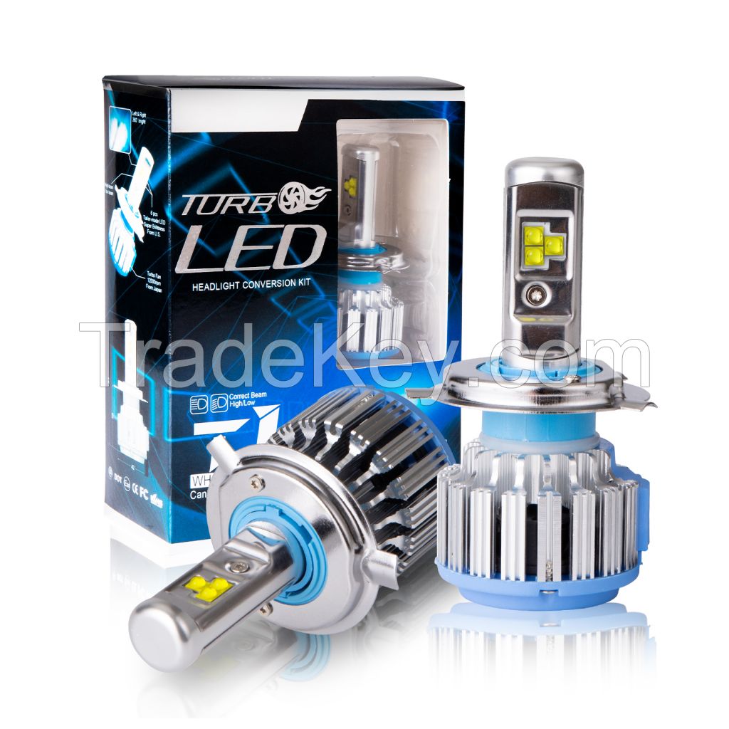 h4 led headlight factory customized 130w 13000lm 6000k Hi-low beam luces led h4 9-16V 3570 chips led h4 bulbs for car