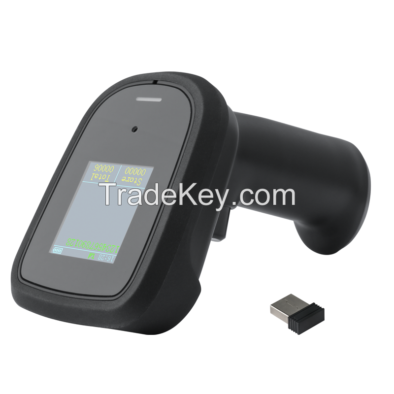 PDF417 Handheld Wired 1D 2D Qr Bar Code Reader Wireless Laser Barcode Scanner For Receipt Cash Register Inventory Bank Cheque