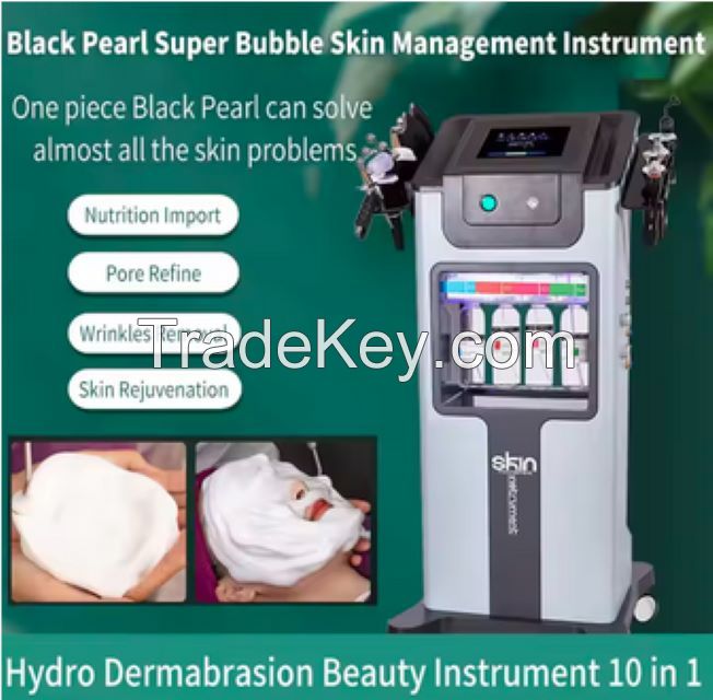 Super Bubble 10 in 1 Skin Management Instrument Hydro Dermabrasion Oxygen Facial Cleaning Skin Care Machine for SPA and Bea