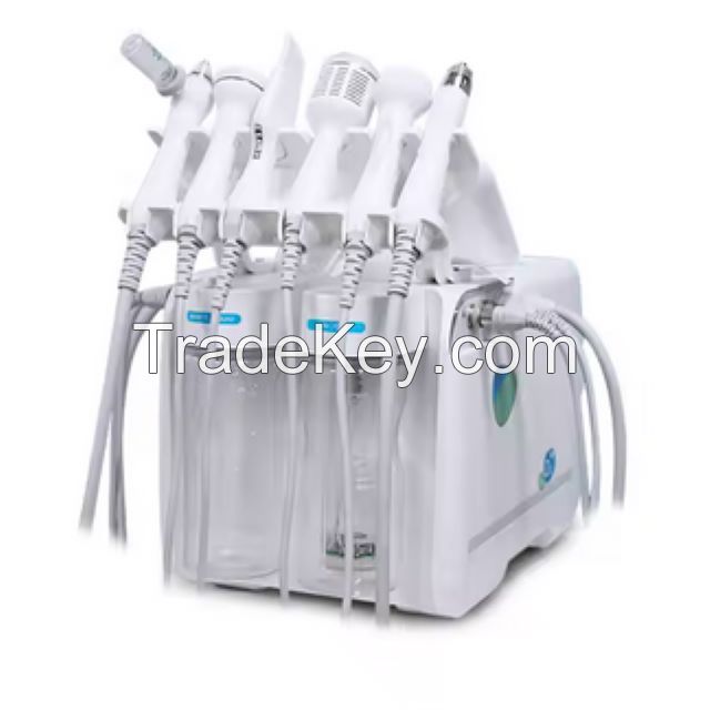 6 in 1 Aqua Hydra Peeling Dermabrasion H2o2 Small Bubble Facial Care Hydro Facial Cleaning Machine
