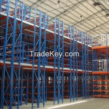 Mezzanine floor rack