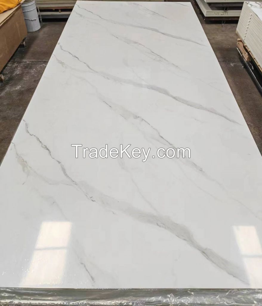 High Glossy UV Board PVC Marble Sheet Indoor Decor