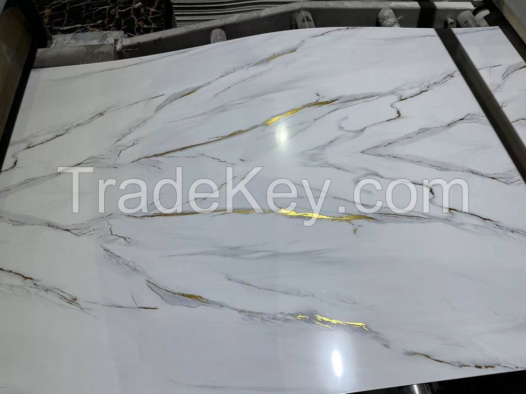 High Glossy UV Board PVC Marble Sheet Indoor Decor