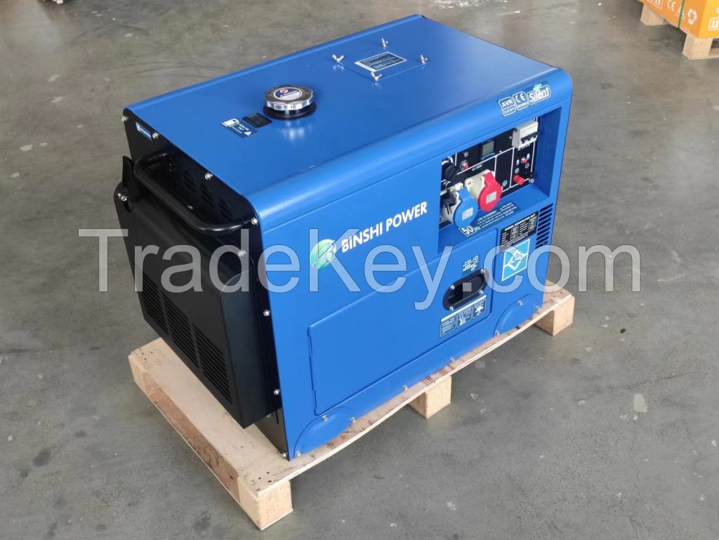 cheap daily use diesel generator 3KW 5KW 8KW air-cooling open frame or silent type