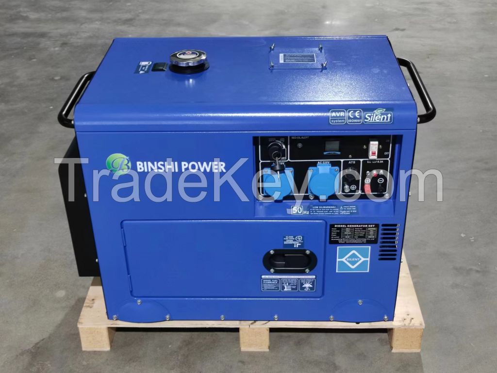 cheap daily use diesel generator 3KW 5KW 8KW air-cooling open frame or silent type